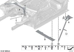 Renforcement carrosserie diagram for BMW 4 Series G26 Gran Coupé LCI 430dX