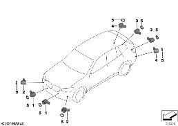 泊車距離報警系統 (PDC) diagram for BMW X4 G02 LCI 30dX