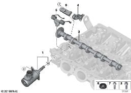 VALVE TIMING GEAR,ECCENTR.SHAFT,ACTUATOR diagram for BMW 5 Series G60 Sedan 520i