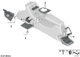 Aanbouwdelen middenconsole diagram for BMW X1 U11 20i