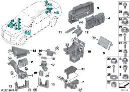 Boîtier distribution él./répartiteur B+ diagram for BMW Rolls-Royce Cullinan RR31 Cullinan