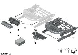 SEAT, FRONT, SEAT FRAME, MANUAL diagram for BMW 1 Series F40 120dX