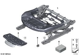 SEAT, FRONT, SEAT FRAME, ELECTRIC diagram for BMW 1 Series F40 120dX