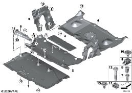 UNDERHOOD SHIELD diagram for BMW 7 Series G70 i7 xDrive60