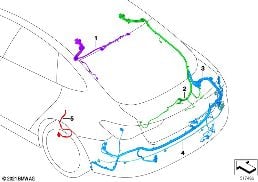 REP.CABLE F.MAIN WIRING HARNESS - REAR diagram for BMW 4 Series G26 Gran Coupé 430i