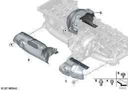 EXHAUST TURBOCHARGER HEAT SHIELD diagram for BMW 4 Series G26 Gran Coupé 430dX