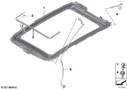 PANORAMA ROOF MOUNTING PARTS diagram for BMW X1 U11 18i