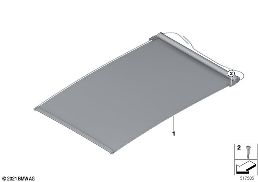 PANORAMA GLASS ROOF, ROLLER diagram for BMW X1 U11 18i