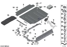 行李箱底板饰件 diagram for BMW X5 G05 40iX