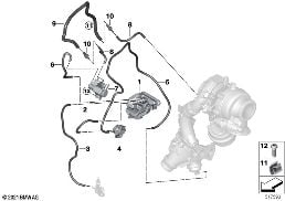 VACUUM CONTROL-AGR diagram for BMW X1 F48 LCI 20d
