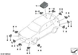 Parkovací zařízení diagram for BMW iX3 G08 BEV iX3