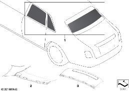 RETROFIT, REAR COMPARTMENT CURTAINS diagram for BMW Rolls-Royce Ghost RR21 Ghost