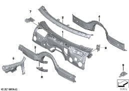 SPLASH WALL PARTS diagram for BMW 3 Series G20 Sedan 330d