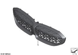 RETROFIT MPA FRONT ORNAMENTAL GRILLE diagram for BMW 3 Series G20 Sedan 320i