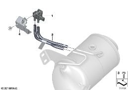 PETROL PARTICUL.FILTER SENS./MOUNT.PARTS diagram for BMW 5 Series G60 Sedan 520i