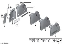 LEFT TRUNK TRIM diagram for BMW X3 G01 30i