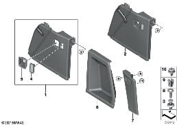 RIGHT TRUNK TRIM diagram for BMW X3 G01 30i