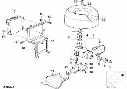 AHK/PRESS.ACCUMULAT./CONTR.UNIT/ATT.PART diagram for BMW 8 Series E31 850Ci