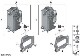 CONDENSER AIR CONDITIONING diagram for BMW 6 Series G32 GT 630i
