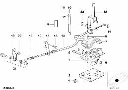 GEARSHIFT AUTOMATIC TRANSMISSION diagram for BMW 3 Series E36 323i 2.4