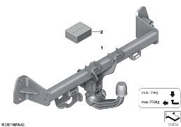 RETROFIT KIT TRAILER COUPLING DETACHABLE diagram for BMW 4 Series F33 425d