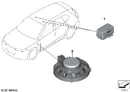 SINGLE PARTS F HANDS-FREE FACILITY diagram for BMW 2 Series U06 Active Tourer 223dX