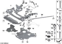 FRONT AXLE SUPPORT, 4-WHEEL
