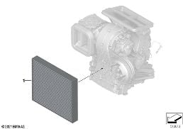 INTERIOR FILTER diagram for BMW X2 U10 18d