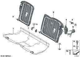 SEAT, REAR, SEAT FRAME, LOAD-THROUGH