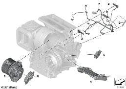ELECTRIC PARTS FOR AC UNIT diagram for BMW X2 U10 18d