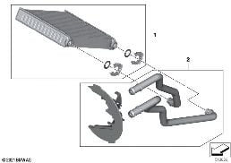 HEAT EXCHANGER diagram for BMW X2 U10 18d