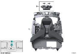 Centro de funciones del techo diagram for BMW X2 U10 18d