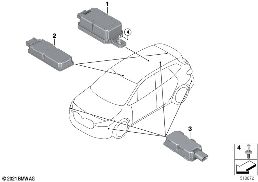 Receptor mando a distancia radioeléctr. diagram for BMW X2 U10 18d