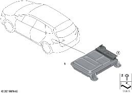 Unidad de mando Power Control Unit PCU diagram for BMW X2 U10 18d