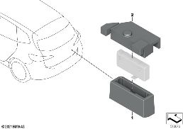 Soporte módulo función portón trasero diagram for BMW X2 U10 18d