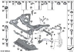 FRNT AXLE SUPPORT,WISHBONE/TENSION STRUT