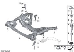 Soporte eje delantero diagram for BMW 5 Series G30 LCI 520i