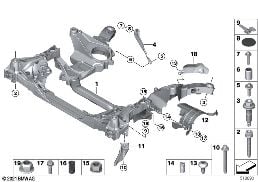 FRONT AXLE SUPPORT, 4-WHEEL