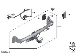 TRAILER COUPLING, ELECTRIC SWIVELING