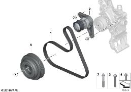 Entraînement diagram for BMW 1 Series F70 120