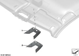 Tavan fonksiyon merkezi kapağı diagram for BMW 2 Series F74 Gran Coupé 228 xDrive