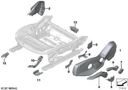 Banco dianteiro Guarnições banco manual diagram for BMW X2 U10 18d