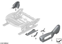 Banco diant., guarnições assento eléctr. diagram for BMW X2 U10 18d