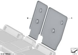 Banco traseiro, guarnições do encosto diagram for BMW X2 U10 18d
