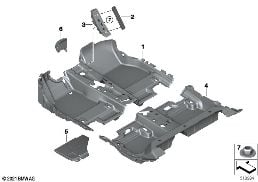 FLOOR COVERING diagram for BMW 1 Series F40 128ti