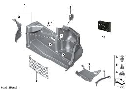 REVETEMENT DE COFFRE A BAGAGES droit diagram for BMW 1 Series E88 120i