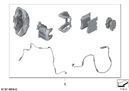 Reequipamento, pinças do travão pintadas diagram for BMW Rolls-Royce Cullinan RR31 Cullinan