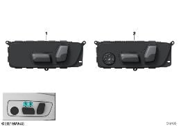Conmutador ajuste del asiento conductor diagram for BMW X2 U10 18d