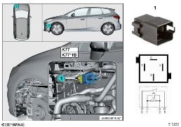Relé DKG K77 diagram for BMW X2 U10 18d