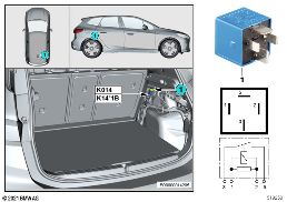 Relé tapa depósito / Llavero K14 diagram for BMW X2 U10 18d